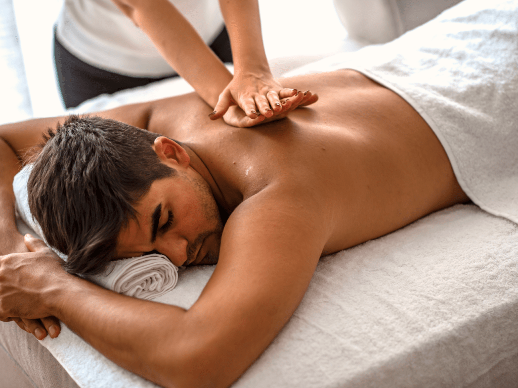 Deep tissue back massage